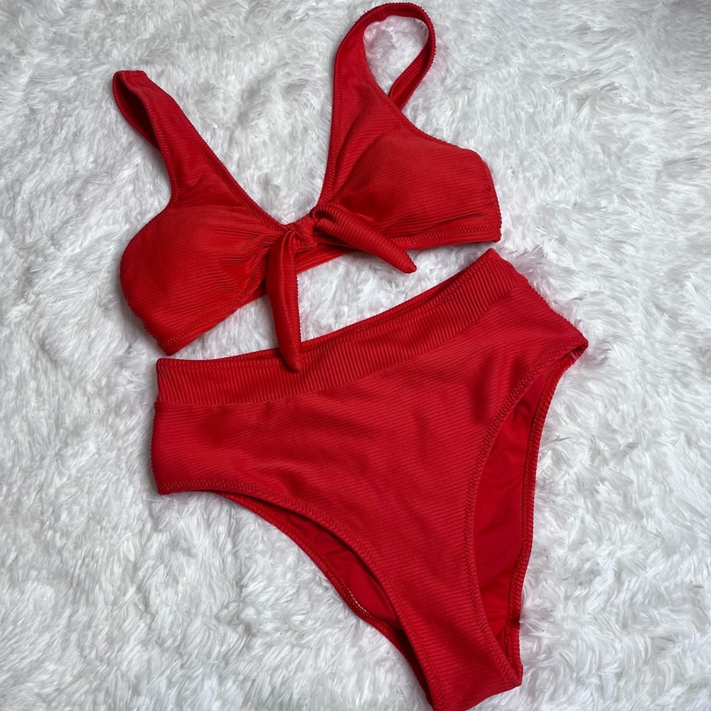 Cupshe Ribbed Bikini Set
